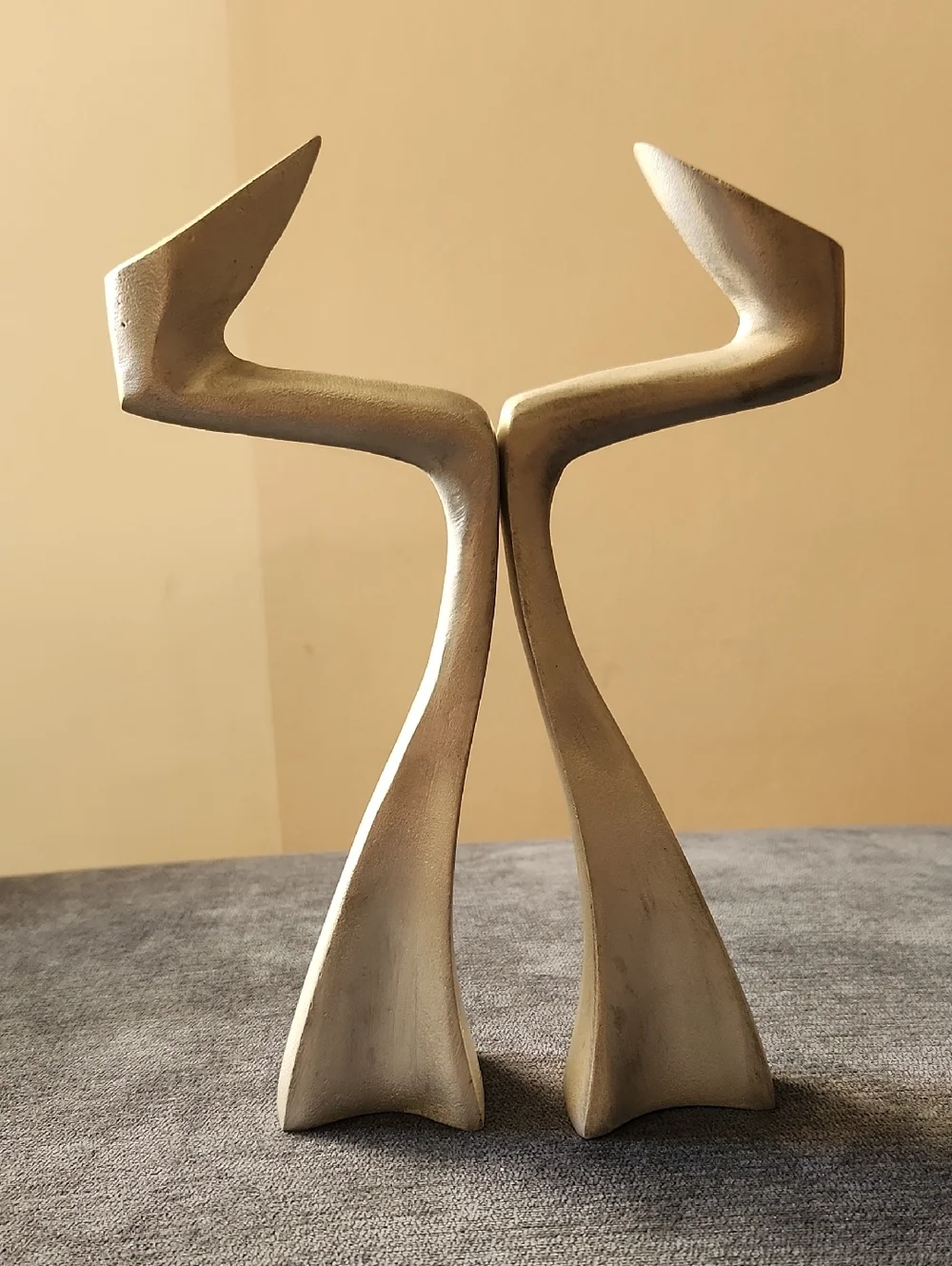 Mattew Hilton Arclumis Swan Silver Color Metal Candleholder Vintage Set of 2